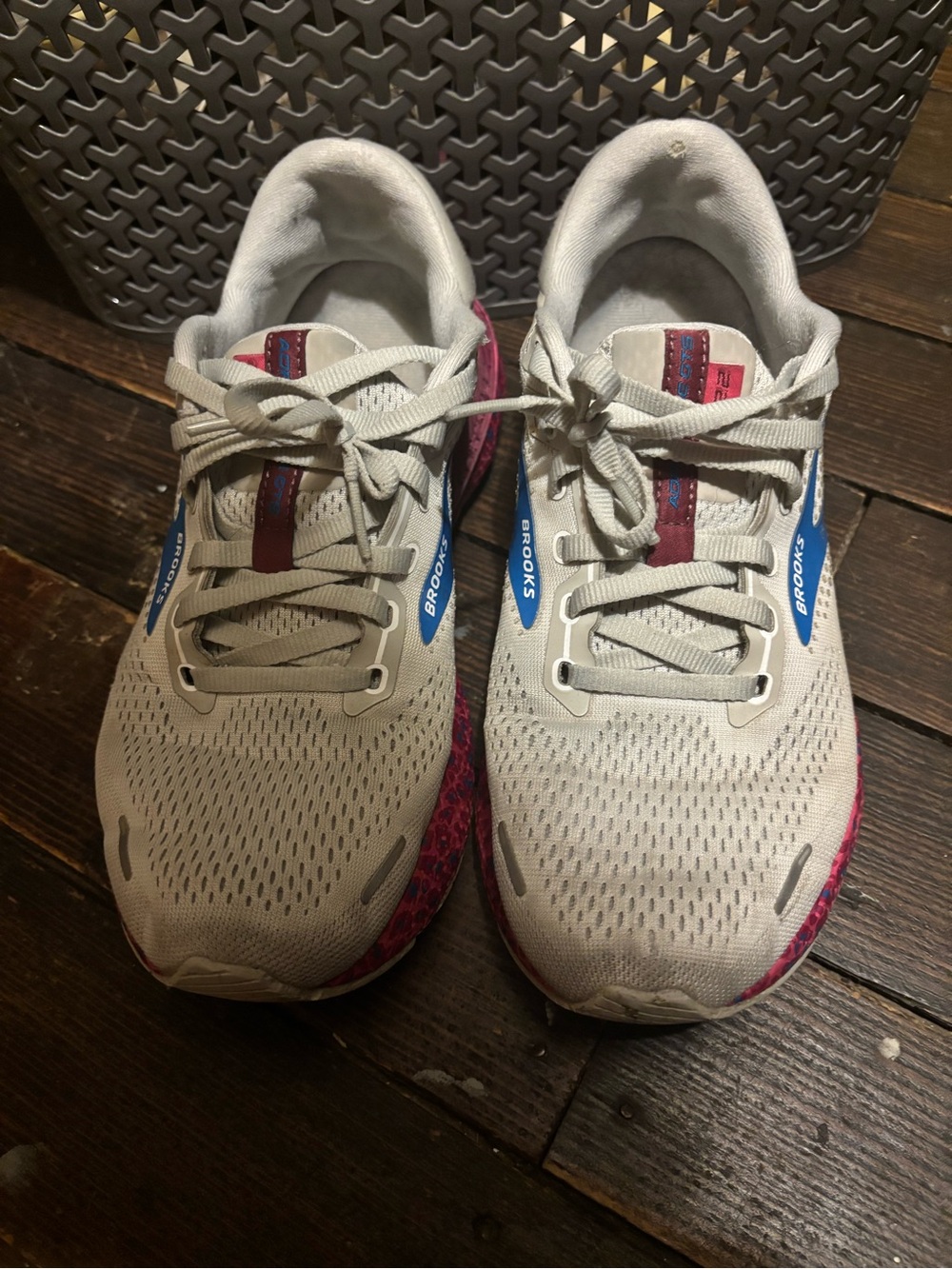 Brooks Women’s Athletic Running Shoes - White with Pink & Blue Accents